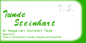tunde steinhart business card